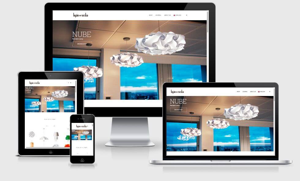 Diseño de tienda online para empresa de iluminación de Madrid